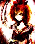  bad_id bad_pixiv_id collarbone dress expressionless f7(eiki) hat long_sleeves monochrome red red_hair short_hair simple_background solo tate_eboshi toramaru_shou touhou upper_body white_background 