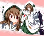  alternate_hairstyle braid hood japanese_clothes kimono kuraryu reiuji_utsuho touhou twin_braids uchikake 