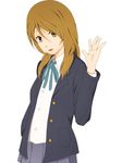  bad_id bad_pixiv_id baraki_kou blazer extra jacket k-on! school_uniform solo tachibana_himeko waving 