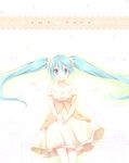  blue_eyes blue_hair bracelet dress hatsune_miku highres jewelry kuu_(0427) long_hair necklace smile solo twintails vocaloid 