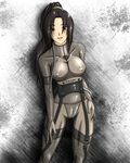  black_hair bodysuit breasts covered_nipples grey_bodysuit highres large_breasts metal_gear_(series) metal_gear_solid metal_gear_solid_4 raging_raven solo taro thighhighs 