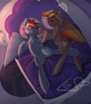  bed bedroom brony equid equine female friendship_is_magic fur furniture hair hasbro horse lesenka male mammal my_little_pony pegasus pony rainbow_dash_(mlp) smile wings 