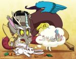  angel_(mlp) arthropod cape carrot changeling cloak clothing crown dream duo fangs food friendship_is_magic king lagomorph leporid male mammal my_little_pony pie plant rabbit red_eyes regalia royalty scepter sleeping vegetable wings 