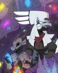  2020 crownedvictory duo female gem hi_res invalid_background legendary_pok&eacute;mon male nintendo open_mouth pok&eacute;mon pok&eacute;mon_(species) silvally size_difference tagme video_games 