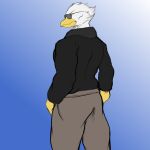  absurd_res accipitrid accipitriform aquilles avian bald_eagle bird bomber_jacket clothing eagle eyewear hi_res male nolollygagging sea_eagle solo sunglasses uniform war-bird 