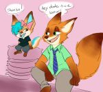  anthro bow canid canine chibi disney duo fennec fox gift girly male male/male mammal nick nick_wilde pillow sketch toby_fennec vhs273 wilde zootopia 