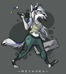  absurd_res annoyed anthro arctic_fox canid canine canis female fox fyixen hi_res invalid_color invalid_tag mammal mechanic miyaoka_(fyixen) pinup pose solo walking wolf 