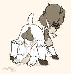  balls bodily_fluids buck_(soot_in_suit) cum cum_inside drooling duo ejaculation feral feral_on_feral feraligatr genital_fluids genitals hi_res hooves horn leaf male male/male nintendo original_characters perineum pok&eacute;mon pok&eacute;mon_(species) rear_view saliva sawsbuck soot_in_suit video_games 