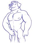  2020 4_fingers anthro athletic athletic_anthro athletic_male big_pecs bird_dog blue_and_white body_hair bojack_horseman canid canine canis chest_tuft clothed clothing convenient_censorship domestic_dog ears_down ethancostas eyebrows eyewear eyewear_on_head fingers flirting floppy_ears fur glasses glasses_on_head happy_trail holding_towel hunting_dog labrador male mammal monochrome mostly_nude mr._peanutbutter neck_fur netflix no_underwear pecs pivoted_ears raised_eyebrow retriever simple_background sketch smile snout solo sunglasses tongue tongue_out topless towel tuft white_background 