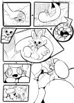  big_breasts blush bodily_fluids breasts building cum cum_in_mouth cum_inside duo feet female feral genital_fluids genitals hi_res house huge_breasts humanoid male monochrome nintendo oral penis pok&eacute;mon pok&eacute;mon_(species) scorbunny shiro-ku size_difference steenee sucking video_games wonderland 