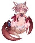  1girl bubble cancer_(monster_girl_encyclopedia) centauroid enty_reward full_body gradient_hair grey_hair highres kenkou_cross long_sleeves looking_at_viewer monster_girl monster_girl_encyclopedia multicolored_hair navel official_art paid_reward simple_background sleeves_past_fingers sleeves_past_wrists solo two_side_up white_background yellow_eyes 