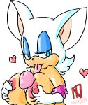  &lt;3 anthro breast_squish breasts chiropteran duo female genitals male male/female mammal modeseven penis rouge_the_bat sex sonic_the_hedgehog_(series) squish titfuck tongue tongue_out 