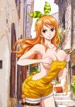  breasts cleavage dress nami no_bra one_piece rider undressing weapon 