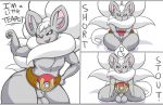  absurd_res animal_genitalia anthro anthrofied balls championship_belt cinccino comic dialogue english_text fully_sheathed fur genitals grey_body grey_fur hi_res kneeling looking_at_viewer male nintendo nursery_rhyme pecs penis pok&eacute;mon pok&eacute;mon_(species) pose presenting presenting_penis sheath short_stack simple_background solo talking_to_viewer teapot_(body_type) text thestrider video_games 