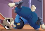  absurd_res alley angry_expression anthro ass_up camel_toe clothing disney female frommarstomercury handcuffed head_down_ass_up hi_res judy_hopps lagomorph leporid mammal police police_badge police_officer police_uniform rabbit raised_leg solo tight_clothing uniform zootopia 