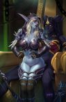  abs big_breasts blizzard_entertainment breasts dark_skin draenei female female/female genitals hi_res horn horned_humanoid humanoid humanoid_on_humanoid mammal not_furry pussy sex sylvanas_windrunner tagovantor video_games warcraft wide_hips 