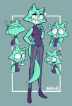  anthro clothed clothing domestic_cat felid feline felis female linda_(nekuzx) mammal nekuzx 