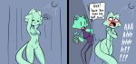  anthro blush clothed clothing covering covering_self domestic_cat duo embarrassed english_text felid feline felis female humor linda_(nekuzx) mammal melina_(nekuzx) nekuzx nude shower text two_panel_image 