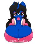  &lt;3 4:5 absurd_res big_breasts black_hair breasts brown_eyes cleavage clothed clothing equid equine eyeshadow female hair hasbro headphones hi_res horn klodette kloudmutt lips lipstick looking_at_viewer makeup mammal my_little_pony pink_lipstick solo thick_lips thot unicorn 
