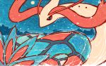  gen_3_pokemon milotic night night_sky no_humans outdoors pokemon pokemon_(creature) red_eyes sky solo water wet yoshida_(penguindynamite) 