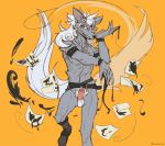  anthro balls canid canine canis fur genitals grey_body grey_fur hair humanoid_genitalia humanoid_penis long_hair male mammal nude penis pretty_cure smile_pretty_cure solo vimes_(artist) white_hair wolf wolfrun 