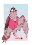  &lt;3 aphrodite_rose avian beak bird brown_eyes clothed clothed_feral clothing feathers female feral foxenawolf isla_aukate oscine passerine solo sparrow 
