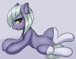  2020 blue_body blush clitoris clothing earth_pony equid equine female feral friendship_is_magic genitals hair hasbro hi_res horse legwear limestone_pie_(mlp) lying mammal my_little_pony nude on_back open_mouth pony pussy silver_hair simple_background solo spread_legs spreading thigh_highs white_thigh_highs yellow_eyes yutakira92 