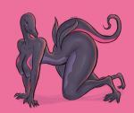  absurd_res all_fours anthro ass_up big_butt breasts butt female hi_res looking_at_viewer naughty_face nintendo nipples pok&eacute;mon pok&eacute;mon_(species) pose saidra salazzle slim_waist smug solo thick_thighs video_games wide_hips 