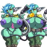  1:1 adjatha big_breasts blush breasts collar condom female genitals goblin hi_res huge_breasts humanoid humanoid_pointy_ears mammal nipple_piercing nipples not_furry penetrable_sex_toy piercing pussy sex_toy sexual_barrier_device solo thick_thighs trials_in_tainted_space wide_hips 