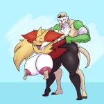  1:1 big_breasts black_body black_fur blue_background blush breasts canid canine cheek_tuft chesnaught claws delphox duo ear_tuft facial_tuft female female_penetrated fur hi_res huge_breasts kaboozle looking_pleasured male male/female male_penetrating male_penetrating_female mammal muscular nintendo nipples open_mouth open_smile penetration pok&eacute;mon pok&eacute;mon_(species) red_body red_fur red_nose sex shoulder_tuft simple_background smile spikes tan_body thick_thighs toe_claws tongue tongue_out tuft video_games white_body white_fur yellow_body yellow_fur 
