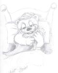  bed drawing furniture invalid_color lutrine mammal mustelid pencil_(disambiguation) plushie sketch 