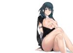  breast_grab breasts byleth_(female) fire_emblem green_hair j@ck nopan third-party_edit white 