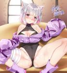  animal_ears bandages bandaid harigane_shinshi leotard no_bra wet 