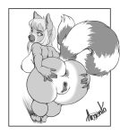  anthro anus argento bent_over big_breasts big_butt biped black_lips black_nose breasts butt countershading curvaceous curvy_figure eyelashes female fur genitals greyscale hair hand_on_butt hi_res high-angle_view holding_butt jessica_(bboyhunter) lemur lips long_hair looking_at_viewer looking_back mammal monochrome monotone_hair multicolored_body multicolored_fur multicolored_tail muzzle_(marking) nude presenting presenting_hindquarters presenting_pussy primate pussy rear_view ring-tailed_lemur ringtail signature simple_background smile solo spread_butt spreading standing strepsirrhine two_tone_tail voluptuous white_background white_countershading wide_hips 