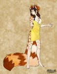  2020 4_toes 5_fingers alishka anthro brown_hair canid canine clothed clothing digital_media_(artwork) english_text female fingers hair hi_res mammal smile solo text toes 