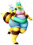  (beeverly_bee) absurd_res alpha_channel anthro arthropod bee beeverly belt beverage bottomwear claws clothing cookie_dogh crop_top cutoffs denim denim_clothing female hi_res holding_beverage holding_object hymenopteran insect inverted_eyes lgbt_pride one_eye_closed overweight pride_colors shirt shorts slightly_chubby solo topwear transgender_pride_colors wink 