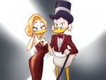  4:3 anatid anseriform anthro avian billyheart bird disney duck ducktales ducktales_(2017) duo female goldie_o&#039;gilt male male/female scrooge_mcduck 