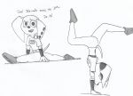  101_dalmatian_street 101_dalmatians anthro canid canine canis caribe clothing dalmatian disney dolly_(101_dalmatians) domestic_dog female flexible handstand mammal solo splits spread_legs spreading 