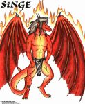  anthro clothing dragon loincloth male muscular singedrac solo standing 