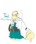  alphys anthro barefoot blush buckteeth clasped_hands clothed clothing english_text eyewear female glasses headgear headwear hi_res looking_aside meyuko pigeon_toed reptile robe scales scalie signature simple_background solo standing teeth text thick_tail three-quarter_view undertale video_games yellow_body yellow_scales 