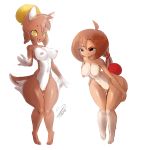 absurd_res anthro bun_cover bāozi canid canine canis chelizi domestic_dog duo female genitals hi_res jaynatorburudragon lagomorph leporid looking_at_viewer mammal nipples nude pussy rabbit thick_thighs xingzuo_temple 