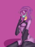  3:4 absurd_res alien alien_humanoid bluephoenixguy breasts clothed clothing female gloves glowing glowing_eyes handwear hi_res hood humanoid legwear leotard mask mass_effect not_furry pinup_pose quarian smile solo tali&#039;zorah thigh_highs under_boob video_games 
