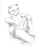  animal_genitalia channel domestic_cat drawing felid feline felis genitals hopping male mammal nude pencil_(disambiguation) sheath sketch television 