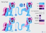  2020 7:5 absurd_res blue_body bottle bracelet collar cutie_mark ear_piercing ear_ring english_text equid equine fan_character female feral gem genie grey_background hair happy hasbro hi_res horn horn_ring jewelry looking_at_viewer mammal model_sheet multicolored_hair my_little_pony parcly_taxel parclytaxel piercing pink_hair purple_eyes signature simple_background smile solo tail_wraps tailband text two_tone_hair unicorn waistband winged_unicorn wings wraps wristband 