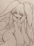  1other animal_ears breasts closed_mouth fur furry highres kneeling looking_at_viewer made_in_abyss mitsuba-sama_(milkba-ng) nanachi_(made_in_abyss) nude short_hair small_breasts solo tail whiskers 