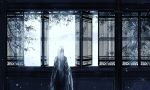  1girl artist_name facing_away highres indoors long_hair original quacx3 scenery standing watermark white_hair window 