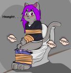  animal_humanoid anonymous_artist anthro bdsm bondage bound cat_humanoid embarrassed fart fart_cloud felid felid_humanoid feline feline_humanoid female humanoid implied_scat mammal mammal_humanoid sitting toilet 