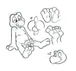  &lt;3 3_toes 4_fingers anthro anus balls butt eyes_closed feet fingers genitals hi_res ket_ralus_(character) licking licking_lips looking_down male manaozyfolf masturbation nipples nude penis reptile scalie sketch smile solo toes tongue tongue_out tortavi turtle 