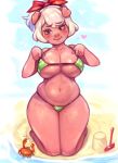  &lt;3 anthro arthropod big_breasts bikini blush breasts clothing crab crustacean cyancapsule decapoda domestic_pig emelie female hi_res looking_at_viewer malacostracan mammal marine solo_focus suid suina sus_(pig) swimwear thick_thighs wide_hips 