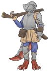  2:3 anthro armor blackbetty dragon gun headgear helmet hi_res male medieval_armor ranged_weapon solo weapon 